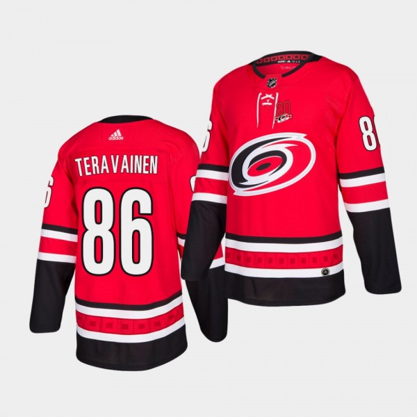 Teuvo Teravainen #86 Hurricanes Home Authentic Red...