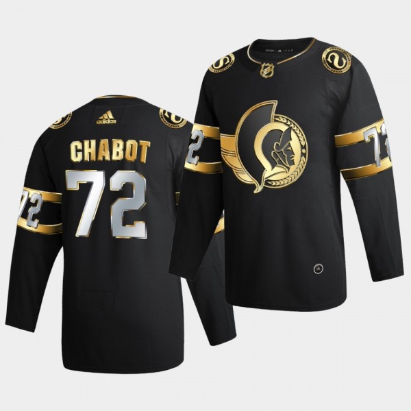 Ottawa Senators thomas chabot 2020-21 Golden Edition Limited Authentic Black Jersey