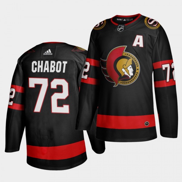 Thomas Chabot Ottawa Senators Home 2020-21 Black V...