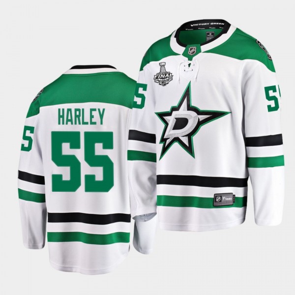 Dallas Stars Thomas Harley 2020 Stanley Cup Final Bound Away Player White Jersey
