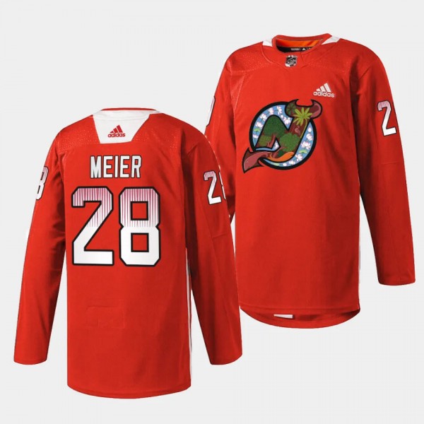 Asian and Pacific Islander Heritage Night Timo Meier New Jersey Devils Red #28 Jersey 2024