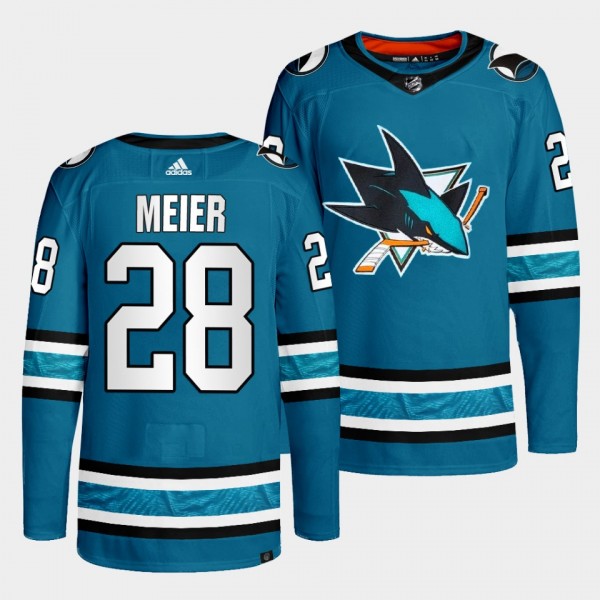 San Jose Sharks 2022-23 Home Timo Meier #28 Teal Jersey Primegreen Authentic