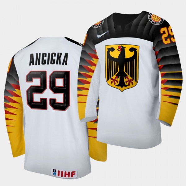 Germany Tobias Ancicka 2020 IIHF World Junior Ice Hockey White Home Jersey