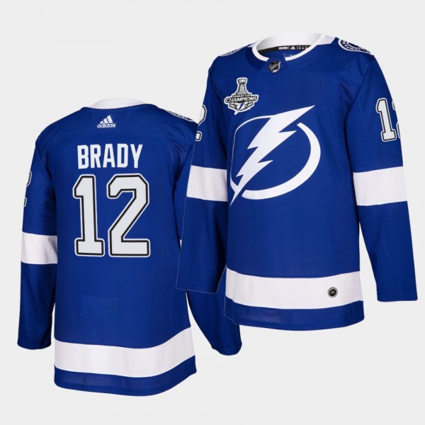 Tom Brady Tampa Bay Stanley Cup Champion Blue Auth...