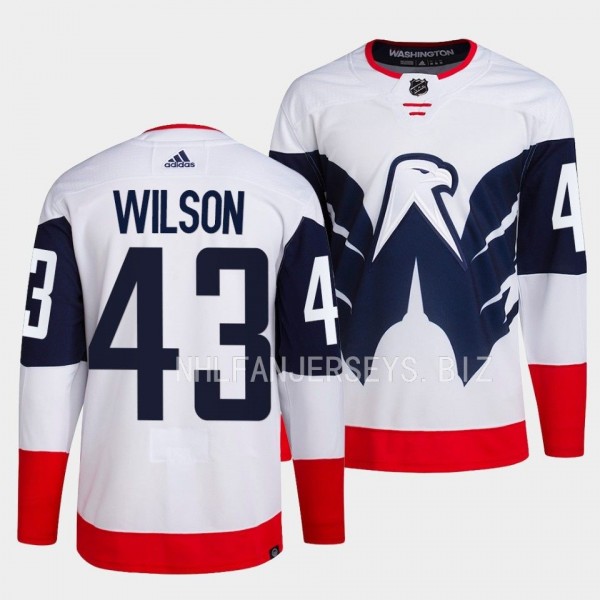 2023 NHL Stadium Series Washington Capitals Tom Wilson #43 White Primegreen Authentic Jersey