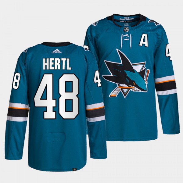 Tomas Hertl Sharks Home Teal Jersey #48 Primegreen Authentic Pro