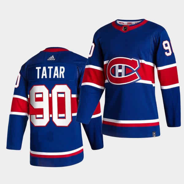 Montreal Canadiens 2021 Reverse Retro Tomas Tatar Royal Special Edition Authentic Jersey