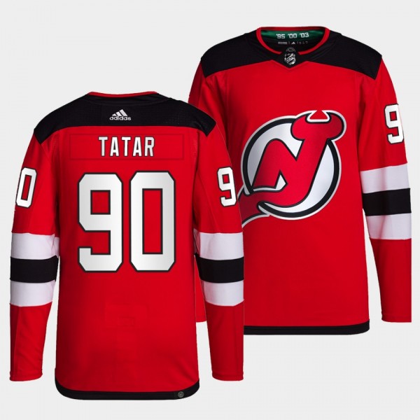 Tomas Tatar #90 Devils Home Red Jersey 2021-22 Pri...