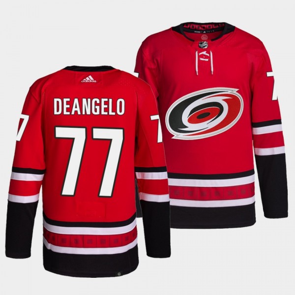 Tony DeAngelo Hurricanes Home Red Jersey #77 Prime...
