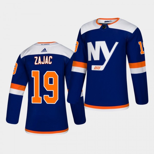 Travis Zajac #19 Islanders Authentic 2021 Trade Blue Jersey