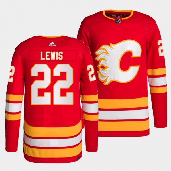 Trevor Lewis #22 Flames Home Red Jersey 2021-22 Pr...