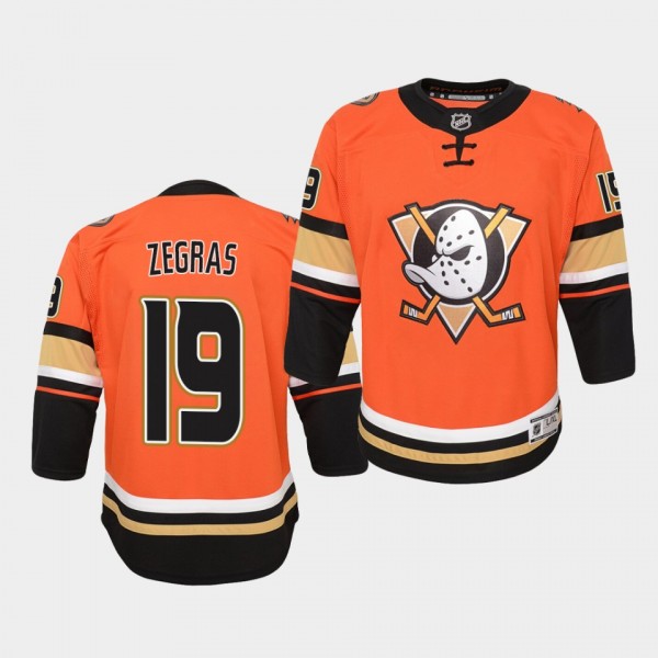 Trevor Zegras Youth Jersey Ducks Alternate Orange ...