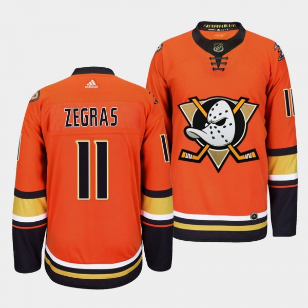 Anaheim Ducks Authentic Primegreen Trevor Zegras #11 Orange Jersey Alternate
