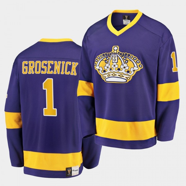 Troy Grosenick Los Angeles Kings 2020-21 Heritage Classic Men Purple Player Jersey