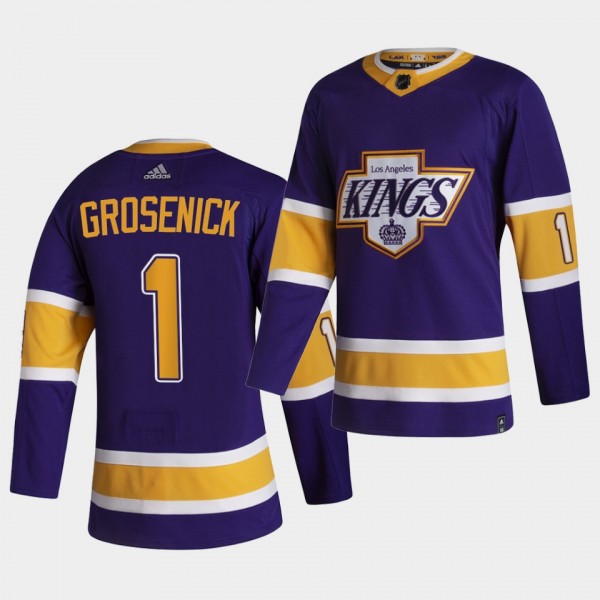 Los Angeles Kings 2021 Reverse Retro Troy Grosenick Purple Special Edition Jersey