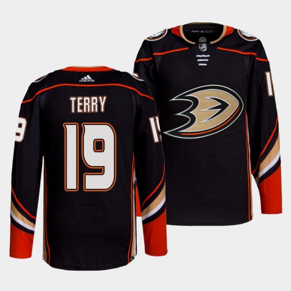 Ducks Home Troy Terry #19 Black Jersey Authentic P...
