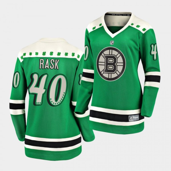 Tuukka Rask #40 Bruins 2021 St. Patrick's Day Gree...