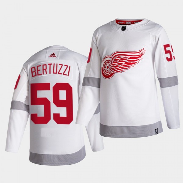 Detroit Red Wings 2021 Reverse Retro tyler bertuzzi White Special Edition Authentic Jersey