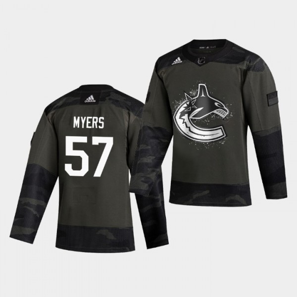 Tyler Myers Canucks #57 2019 Veterans Day Authentic Jersey Camo
