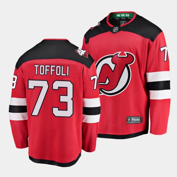 New Jersey Devils Tyler Toffoli Home Red Breakaway...