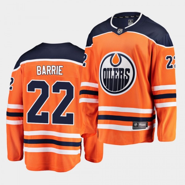 Tyson Barrie Edmonton Oilers 2020-21 Home Men Oran...