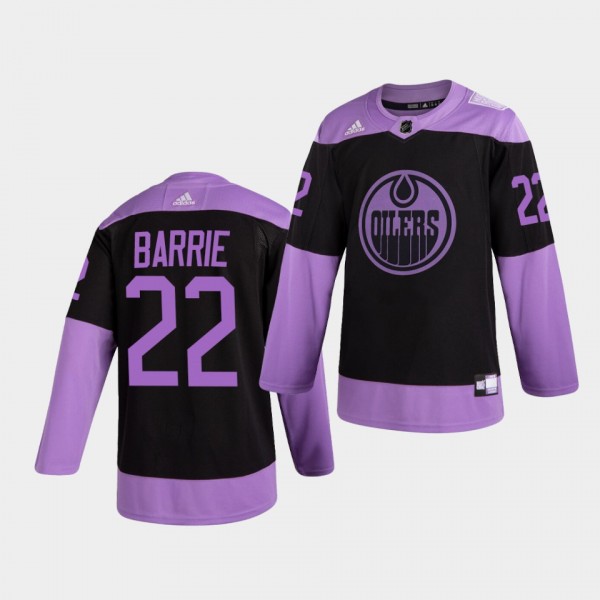Edmonton Oilers Tyson Barrie HockeyFightsCancer Jersey Purple Authentic