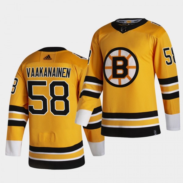 Boston Bruins 2021 Reverse Retro Urho Vaakanainen ...