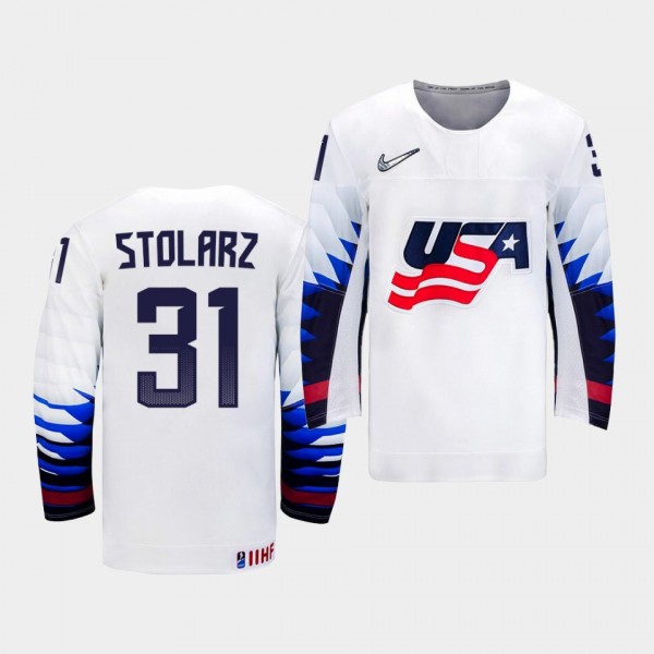 Anthony Stolarz USA Team 2021 IIHF World Champions...