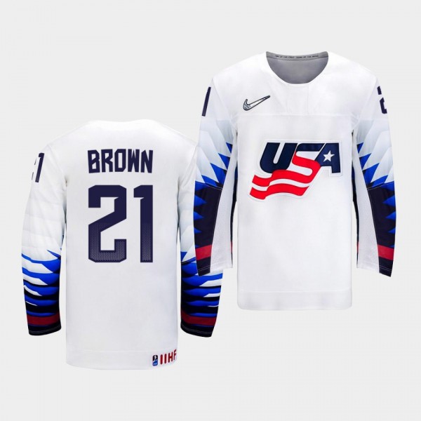 Caden Brown USA Team 2021 IIHF Ice Hockey U18 Worl...