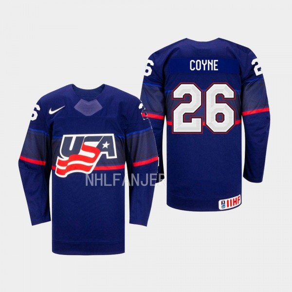Kendall Coyne IIHF USA Hockey #26 Blue Away Jersey Unisex