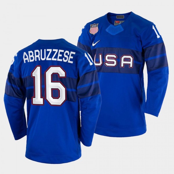 USA Hockey #16 Nick Abruzzese 2022 Winter Olympics...