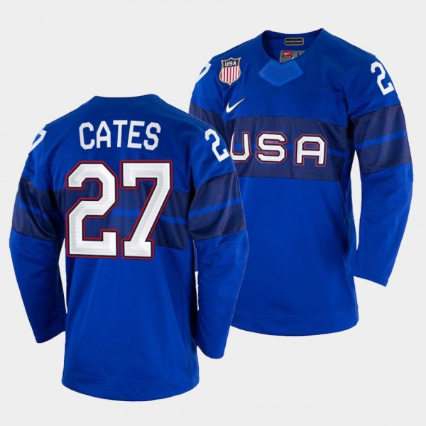 USA Hockey #27 Noah Cates 2022 Winter Olympics Roy...
