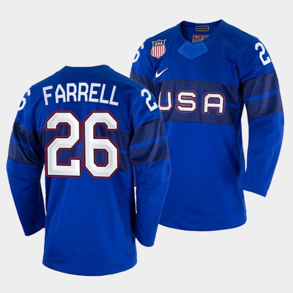 USA Hockey #26 Sean Farrell 2022 Winter Olympics R...