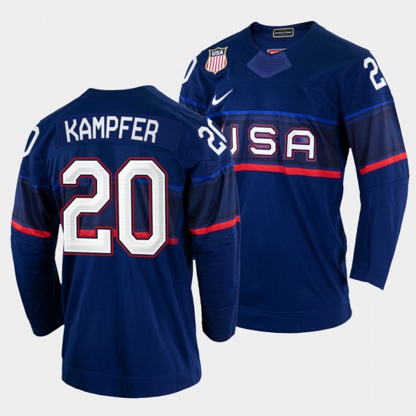 USA Hockey #20 Steven Kampfer 2022 Winter Olympics...