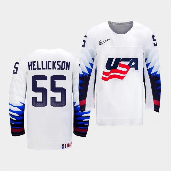 Matt Hellickson USA Team 2021 IIHF World Championship Home White Jersey