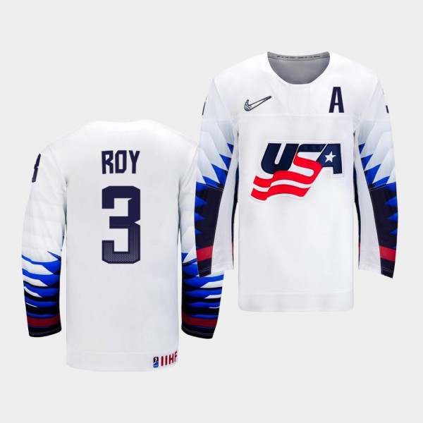 Matt Roy USA Team 2021 IIHF World Championship Hom...