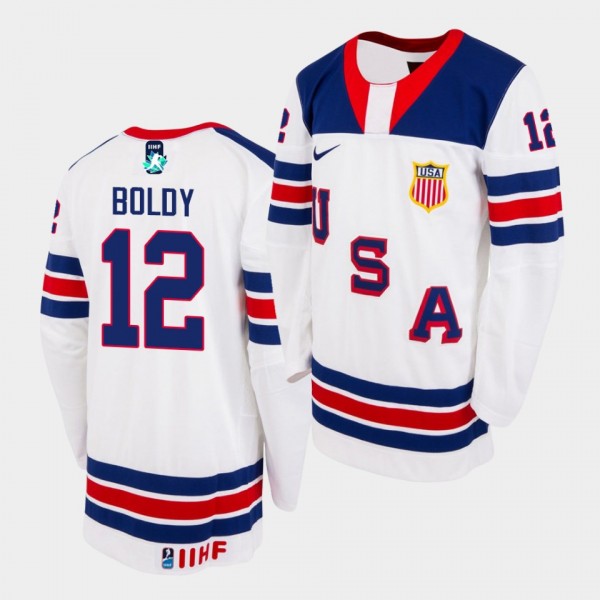 Matthew Boldy USA 2021 IIHF WJC Gold Winner Jersey...