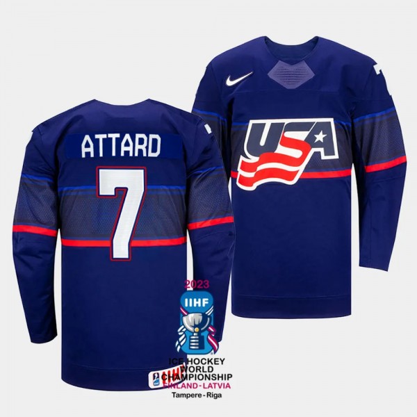 Ronnie Attard 2023 IIHF World Championship USA #7 ...