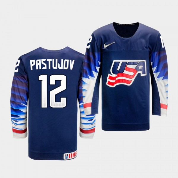 USA Team Sasha Pastujov 2021 IIHF Ice Hockey U18 W...