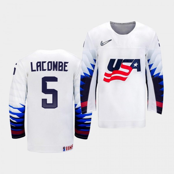 Jackson LaCombe USA Team 2021 IIHF World Junior Ch...