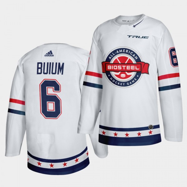 Shai Buium USA Team White 2021 BioSteel All-American Game #6 Authentic Jersey