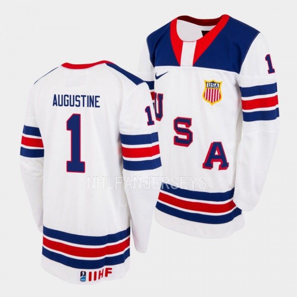 Trey Augustine USA 2023 IIHF World Junior Champion...