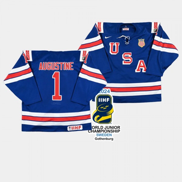 Trey Augustine USA Hockey 2024 IIHF World Junior C...