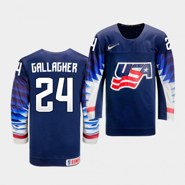 USA Team Ty Gallagher 2021 IIHF Ice Hockey U18 Wor...
