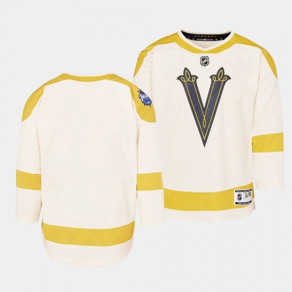 Vegas Golden Knights # 2024 NHL Winter Classic Premier Cream Youth Jersey