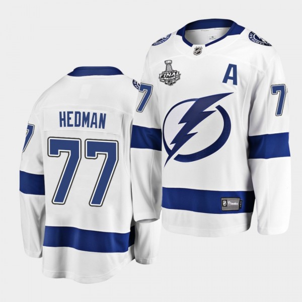 Tampa Bay Lightning Victor Hedman 2020 Stanley Cup Final Bound Away Player White Jersey