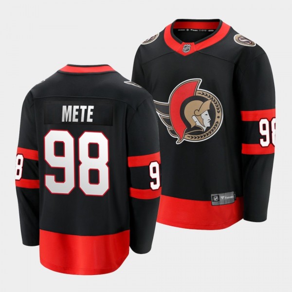 Victor Mete Ottawa Senators 2021 Home 98 Jersey Bl...