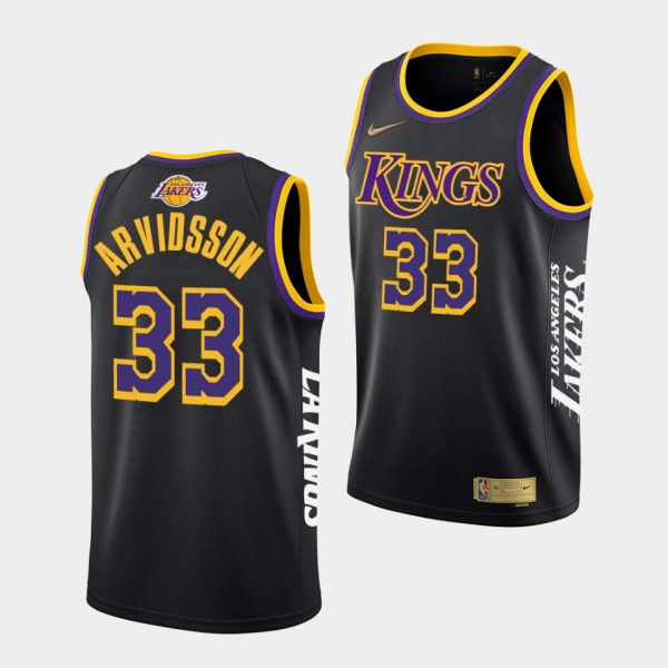 Viktor Arvidsson Kings #33 Lakers Night Jersey Bla...
