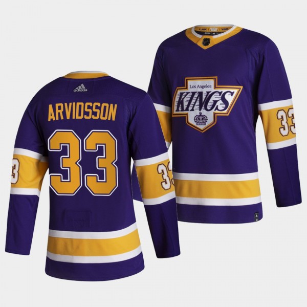 Viktor Arvidsson #33 Kings 2021 Reverse Retro Special Edition Purple Jersey