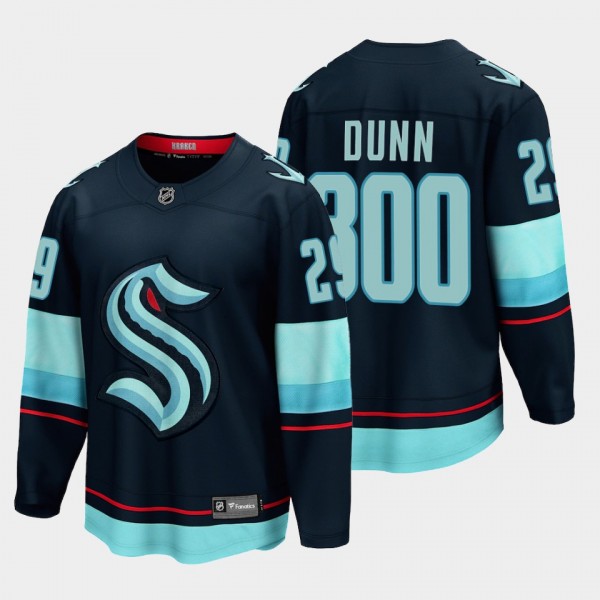 Vince Dunn Kraken #29 500 NHL Assists Jersey Navy